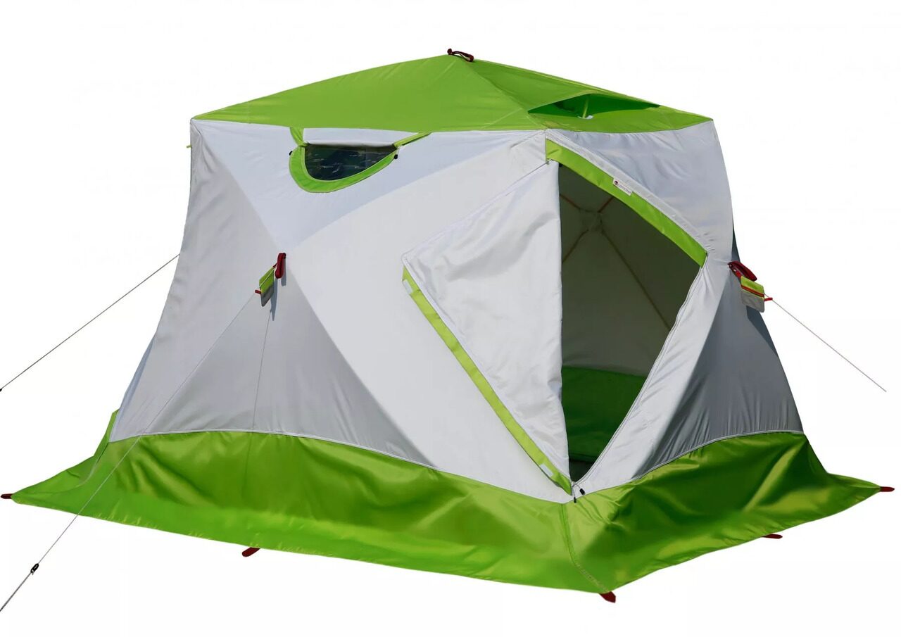 Комфортабельная пятиместная кемпинговая палатка с тремя входами и большим тамбуром.